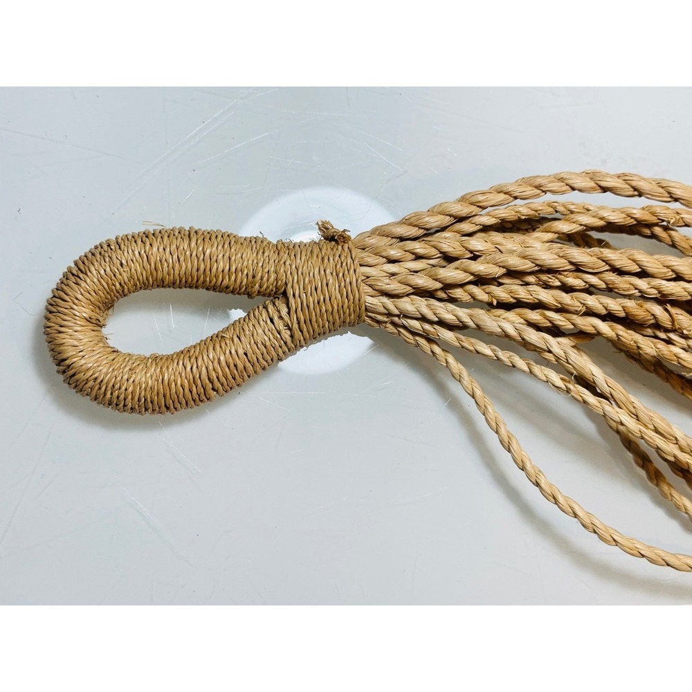 Vintage Hand Woven Sisal Rope Hammock Natural Fiber Mayan Boho Garden 10 ft - Picture 5 of 13